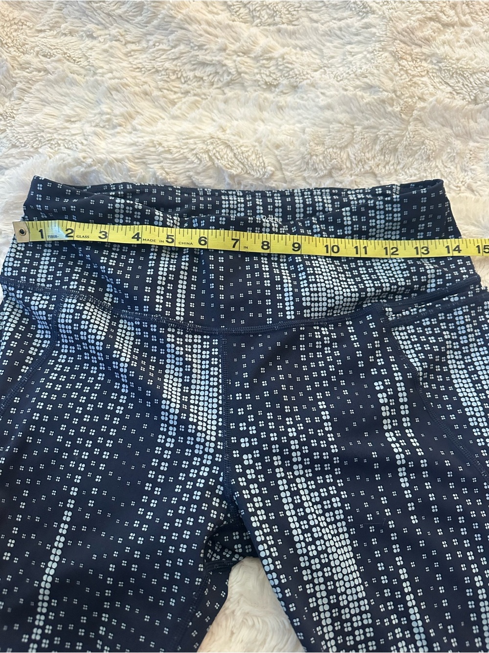 Sweaty Betty Blue SB Fade Print Power 7/8 Workout Leggings size 8-10 - Picture 8 of 10